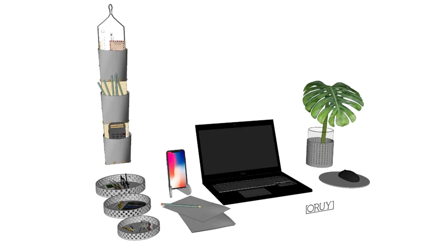 Mouseped organizador suporte porta celular chachepot escritório office Oruy notebook decoração
