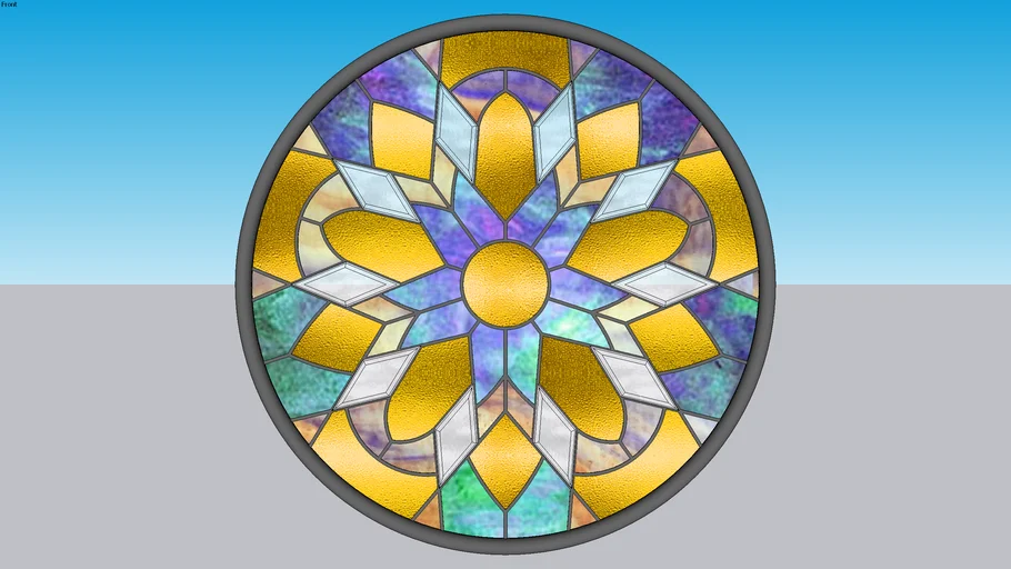 Stained Glass Panel 051621 (Wall or Window Art)