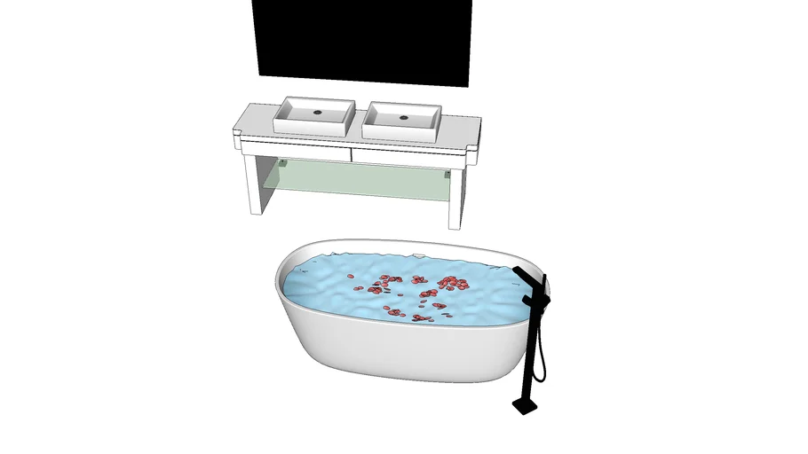 Tub and sink