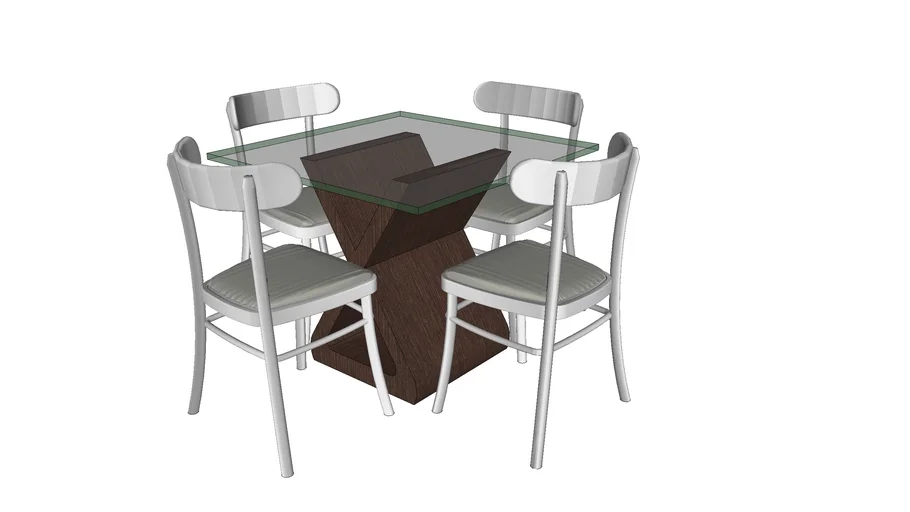 Mesa quadrada 4 lugares
