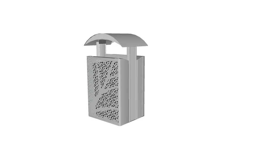 Airi Leaf 45-Gal. Trash/Recycler with Side Door, Curve Top