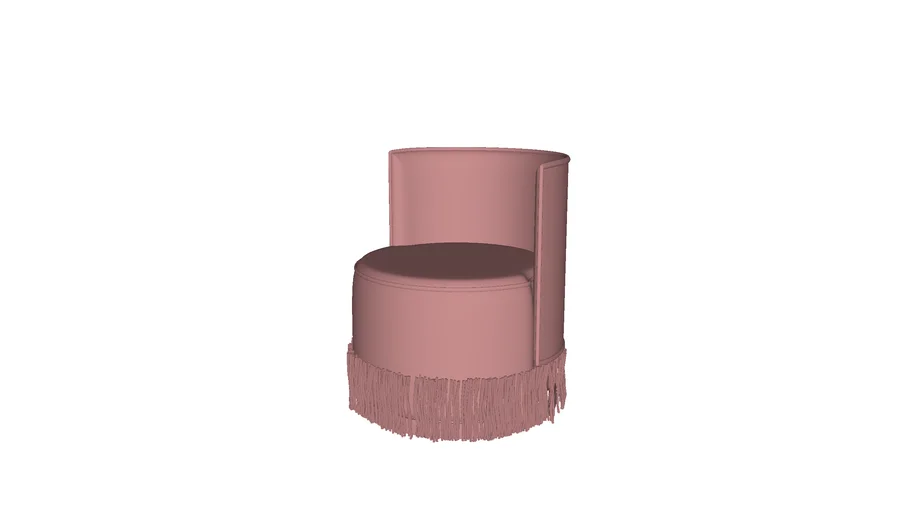 Poltrona Franja Simples - Rosa