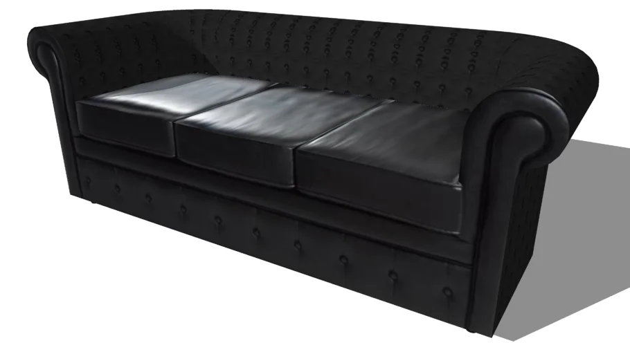 Canapé noir CHESTERFIELD, Maisons du monde. Réf: 501.80433 Prix: 1090€
