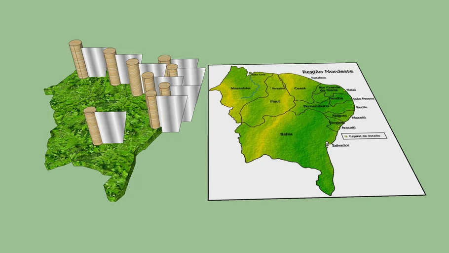 Brasil, Nordeste 3D