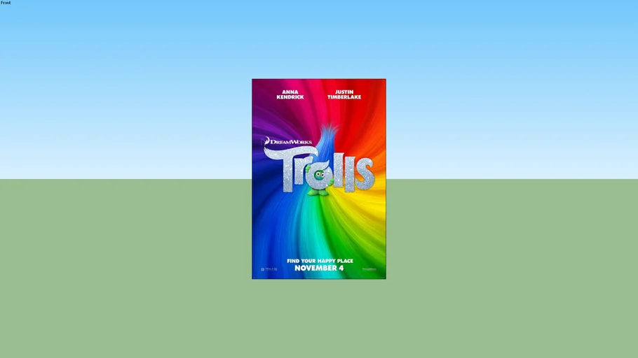 Trolls - One Sheet Movie Poster 27X40 Double Sided (unframed)