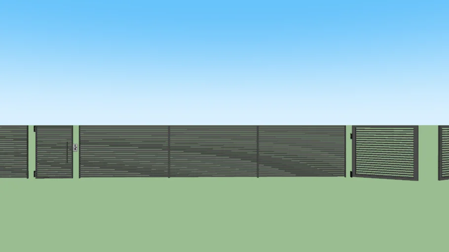 high-tech fence with gates