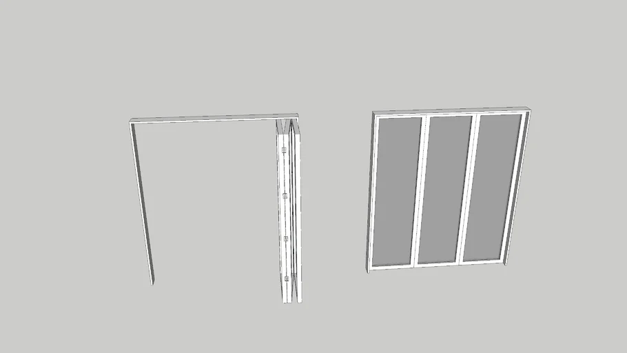 Porta camarão 1,80x2,10 - 3 folhas