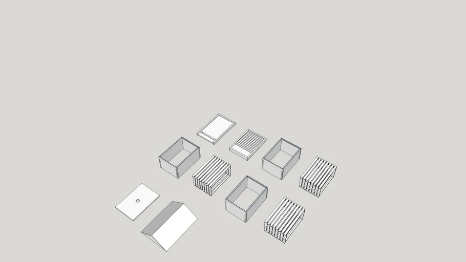 Complete 8 frame langstroth hive parts