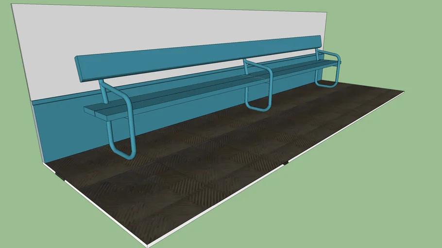 Bench in a train station