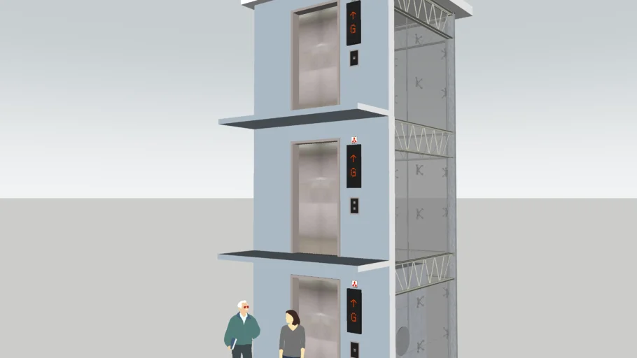Mitsubishi Glass Elevator