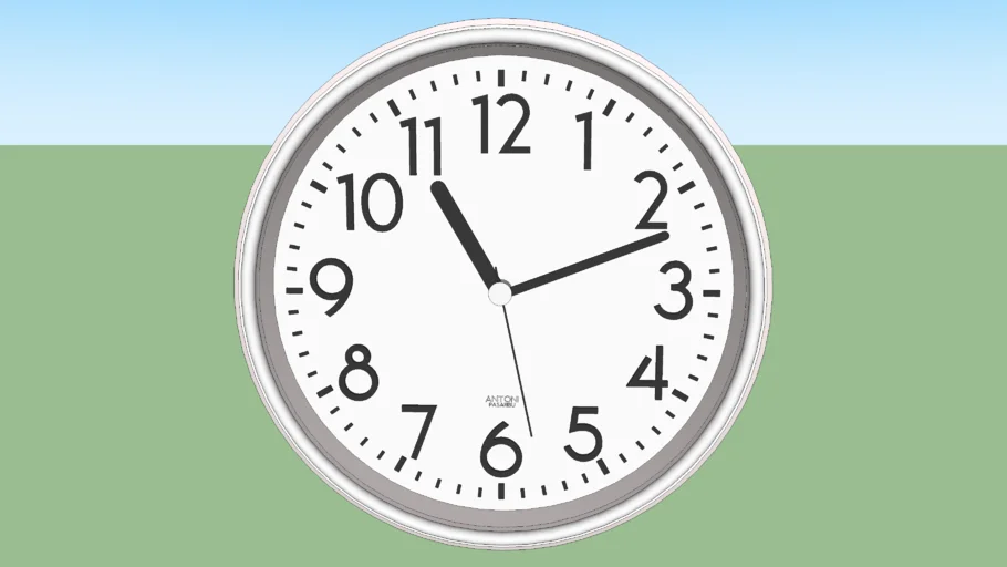 White Wall Clock - Jam Dinding Putih