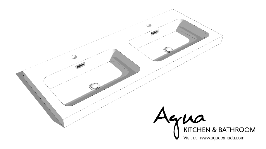 Bathroom double sink(code: LIMA) by Agua Canad
