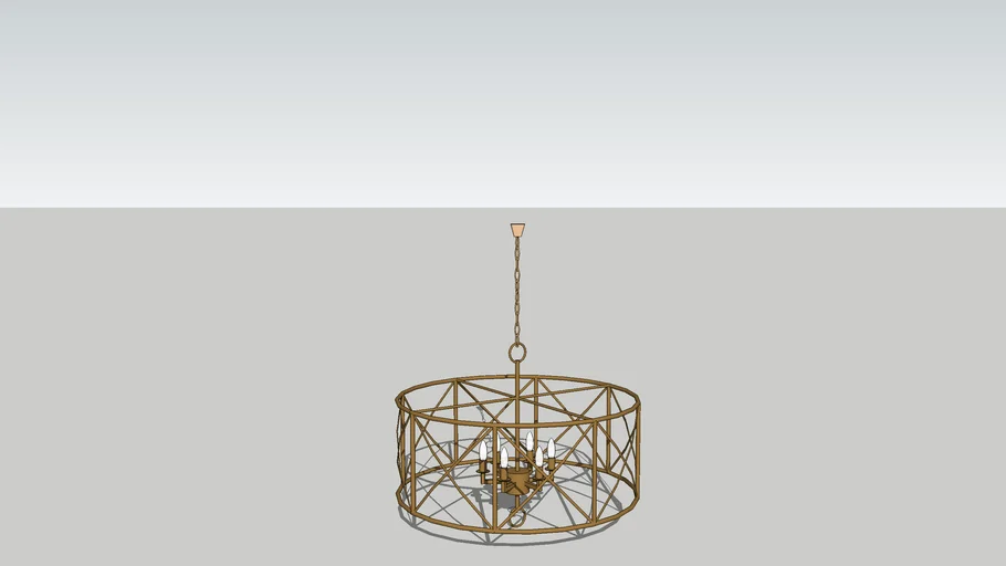 Gold Cage Chandelier