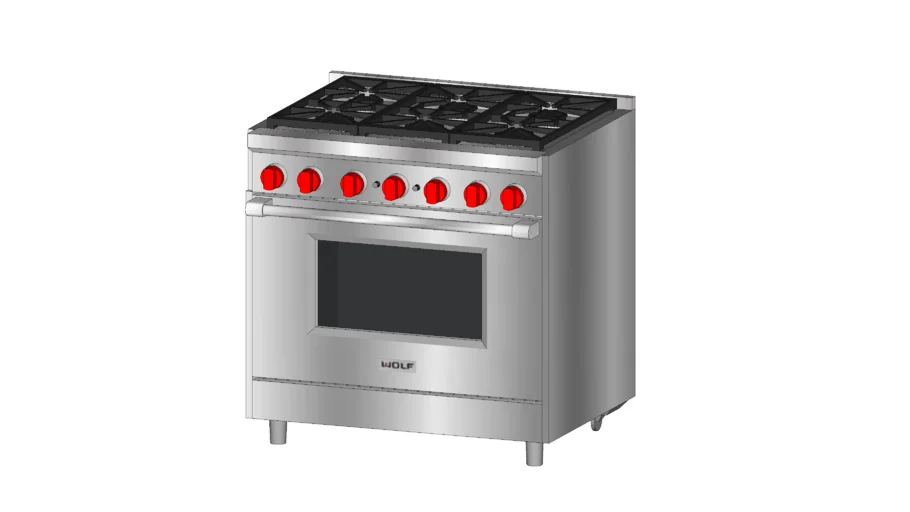 36" GAS RANGE - 6 BURNERS