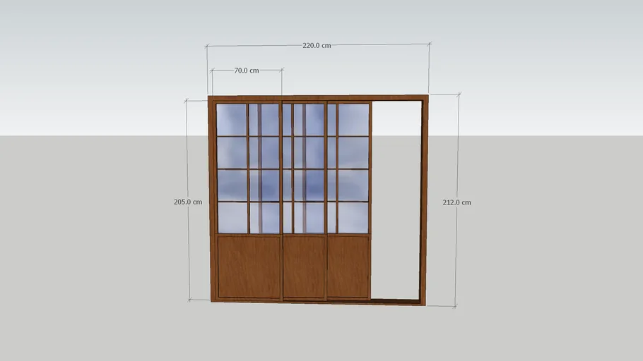 Sliding Telecopic Wooden Door Partition