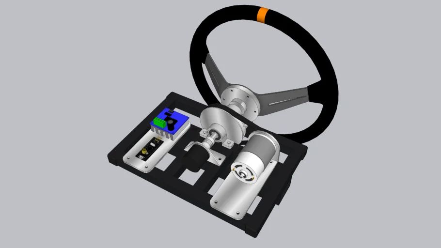 DIY Belt Drive FFB Racing Sim Steering Wheel | 3D Warehouse