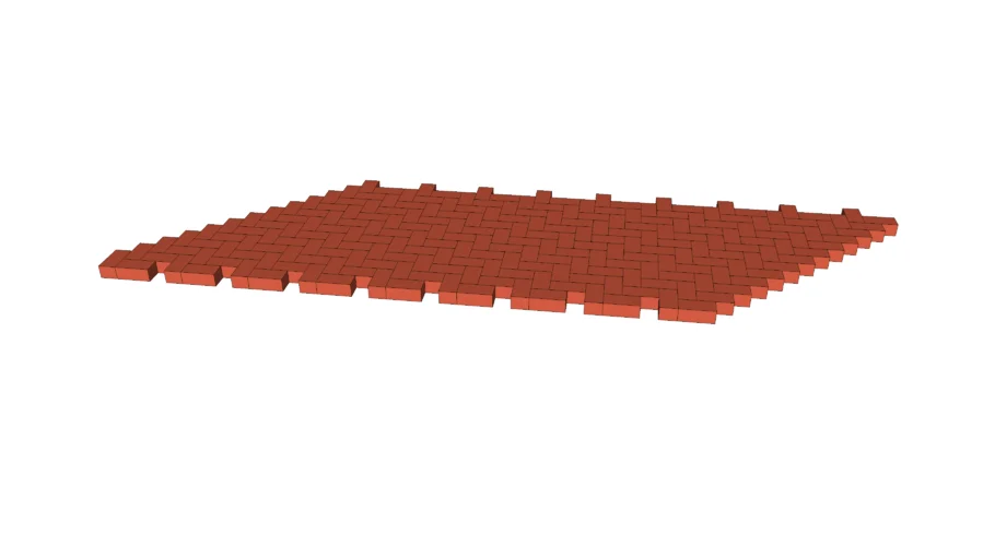 Brick Paving Herringbone Pattern - Detailed