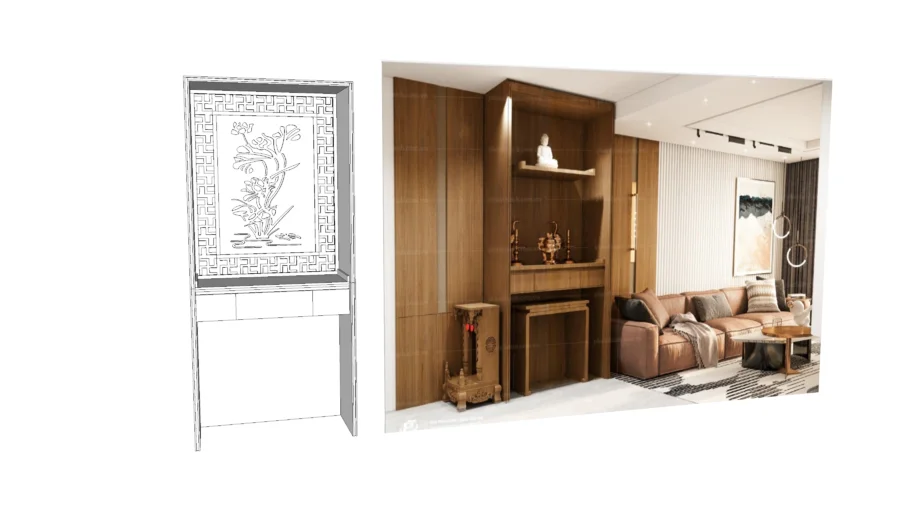 BAN THO CNC - VACH HOA SEN - LIVING ROOM