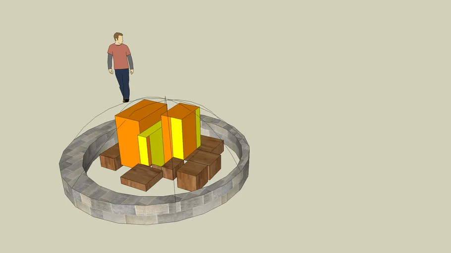 weird outdoor fireplace