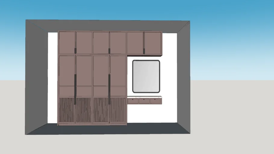 Wardrobe with dressing unit