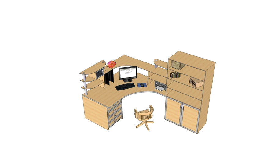 computer table | 3D Warehouse