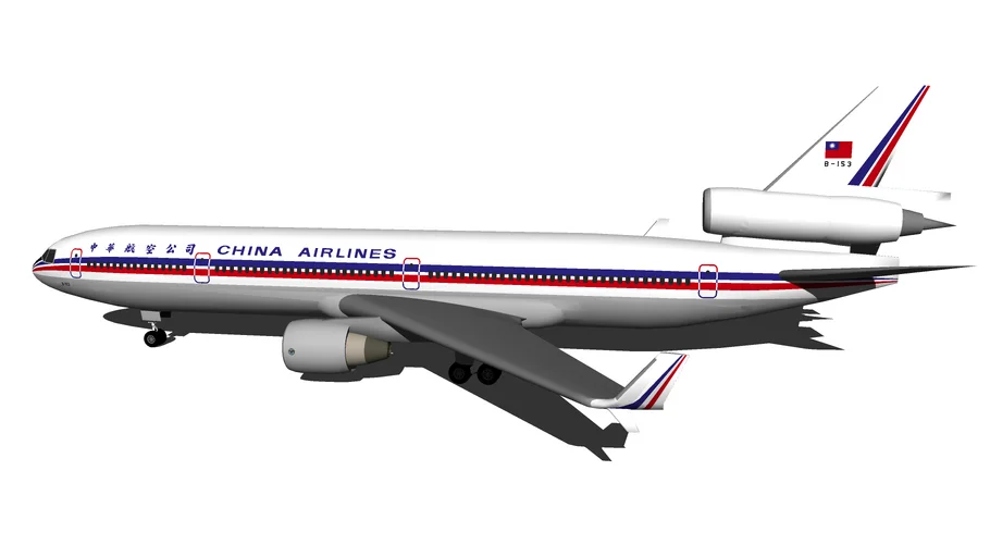 China Airlines 中華航空 Boeing (McDonnell Douglas) MD-11 B-153 (Old Livery 1995)