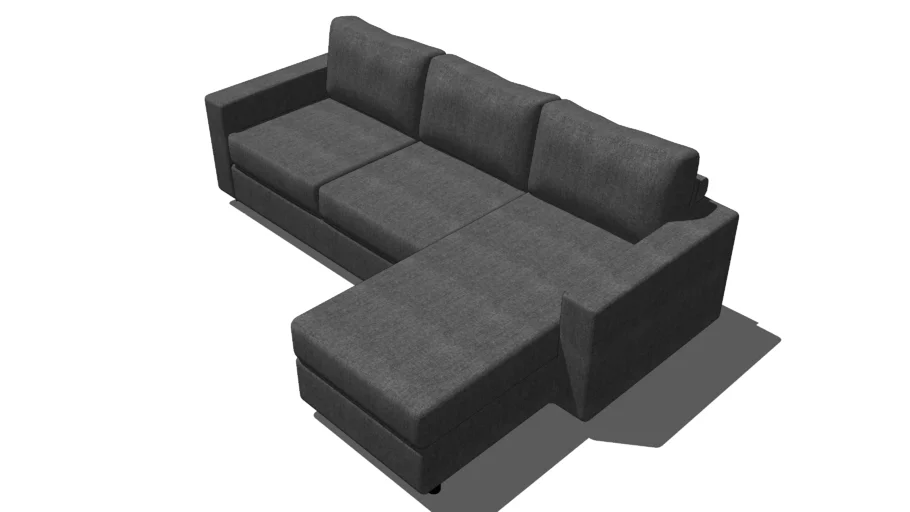 Canapé angle gris foncé HONORE