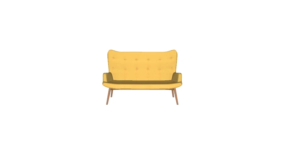 78920 Sofa Angels Wings Rhythm Mustard 2-Seater