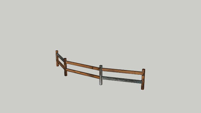 valla de madera semicircular