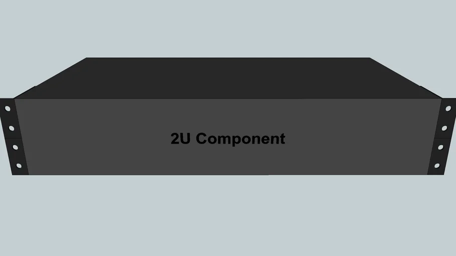Generic 2 Rack Unit Component for an Equipment rack | 3D Warehouse