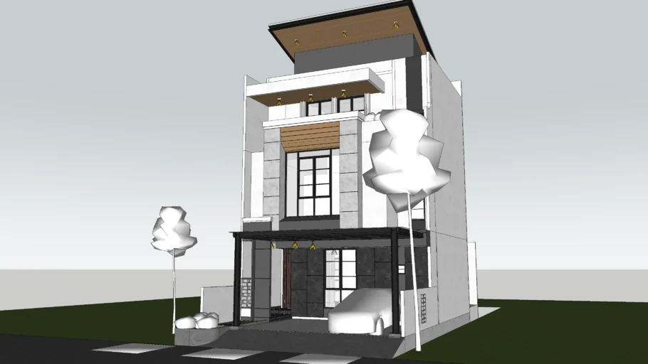 Desain Townhouse 3 lantai minimalis