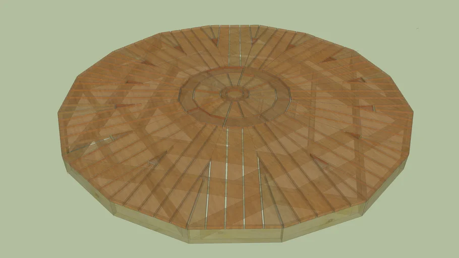 hexadecagon round deck