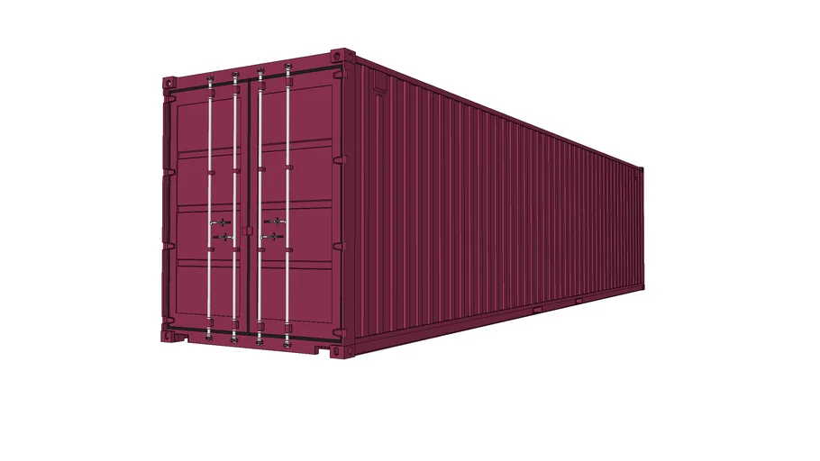 Red 40 foot Container 