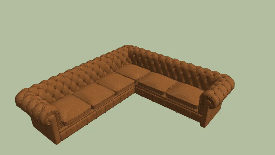 L shape Chesterfield sofa