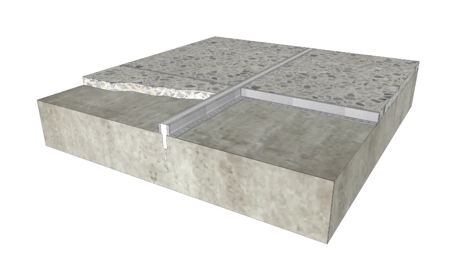 Epoxy Terrazzo - Control Joint Detail