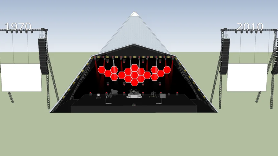 Muse Glastonbury 2010 Stage