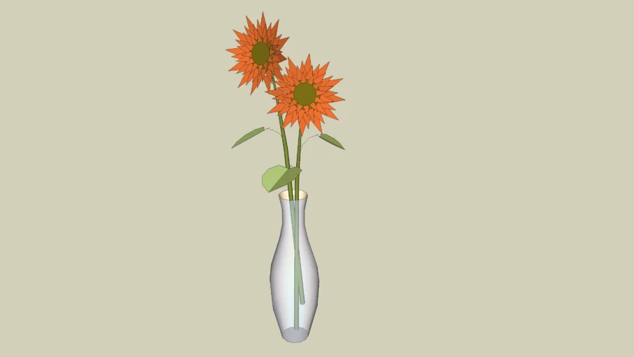 Orange Flowers in a Vase