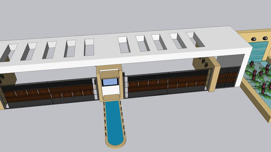 Entrance gate for appartment