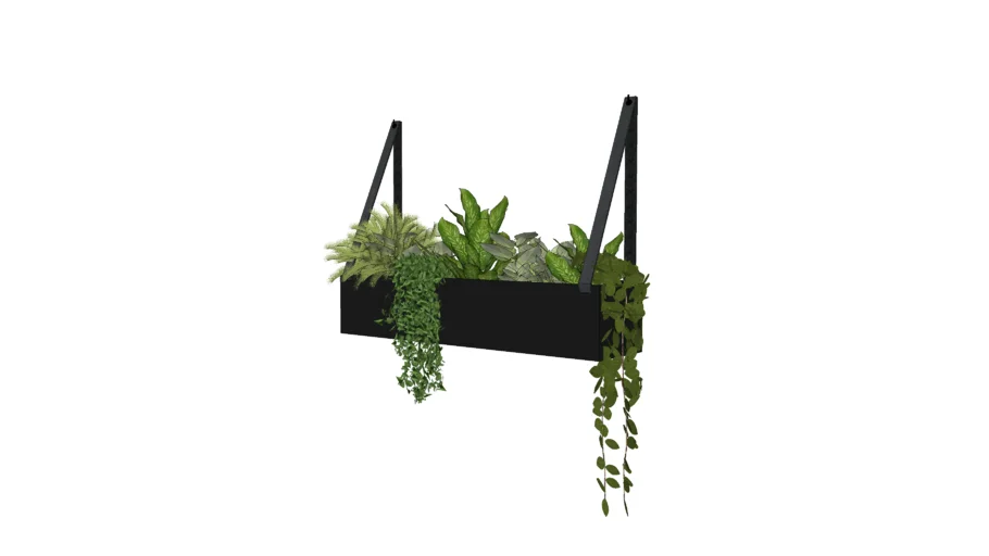 Wandplanter met leren banden / plantenbak - Wall planter / plants || Handles and more