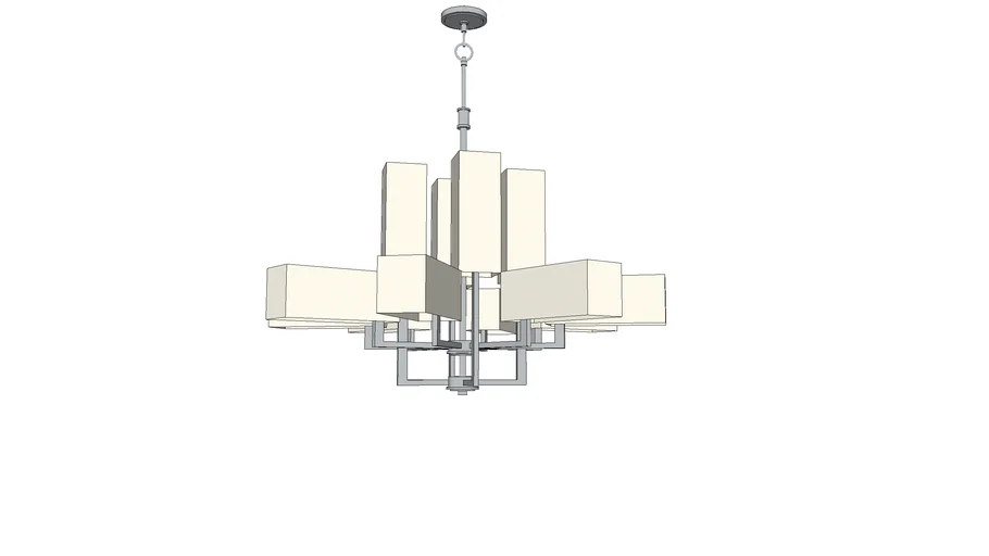 Rubix 44" Wide Brushed Nickel 12-Light Foyer Chandelier