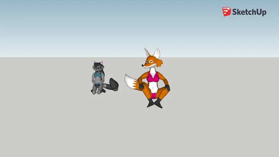 Fox Girl and Ratcoon Girl 