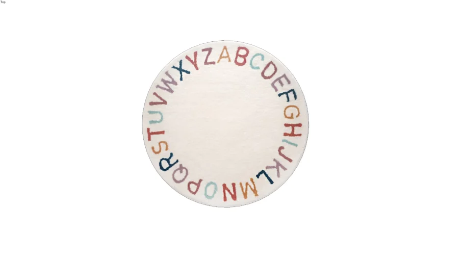 ROUND ALPHABET CARPET