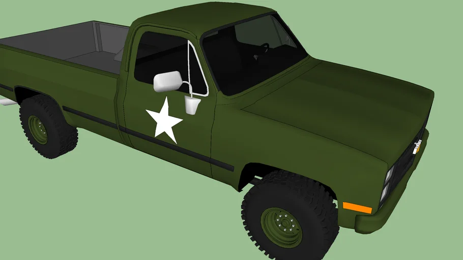 1986 chevrolet army pickup truck
