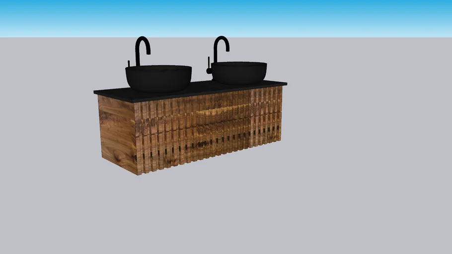 Double Vanity, Top mounted sinks and faucets