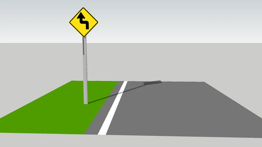 Closed Double Curve To The Right Sign / Señal Curva y Contracurva Cerrada a la Izquierda