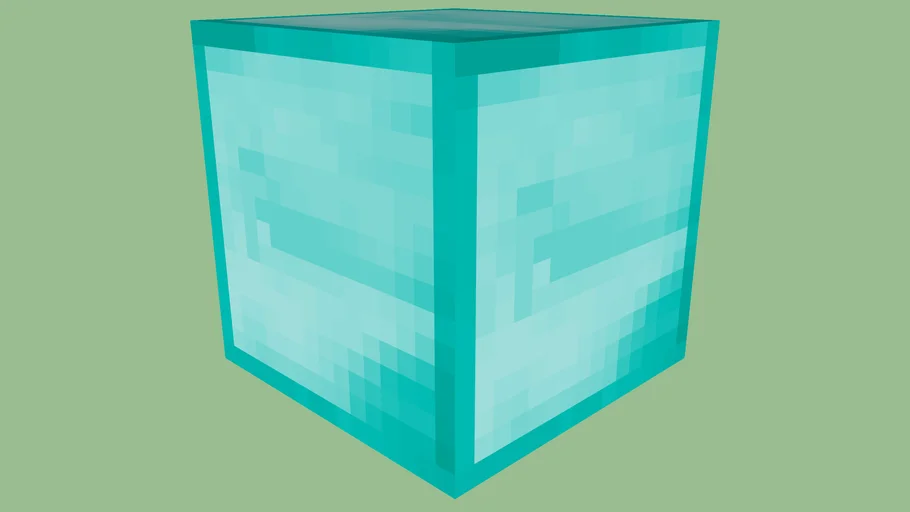 Minecraft Diamond Block by Zapperier