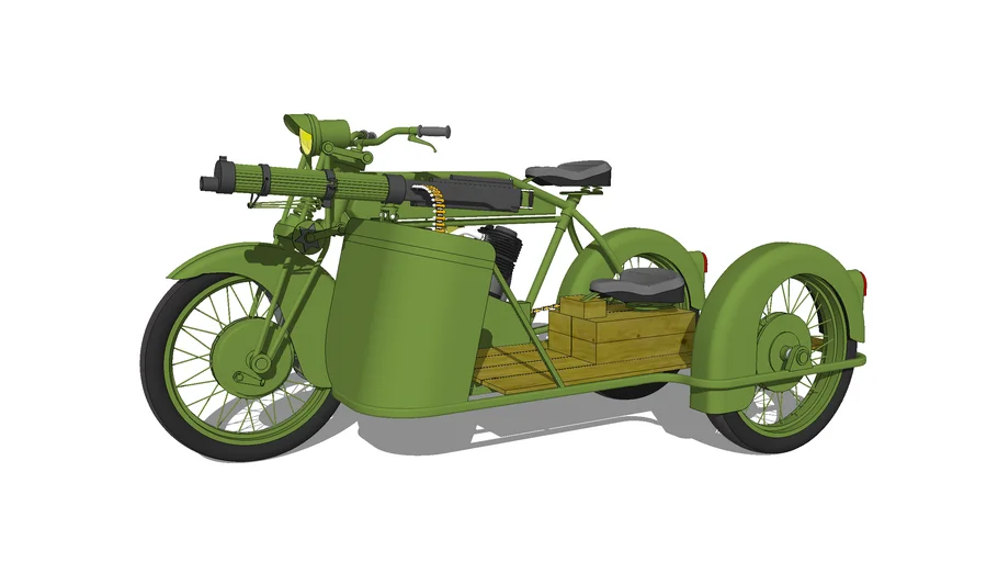 WW1 Zenith Motorcycle & Sidecar
