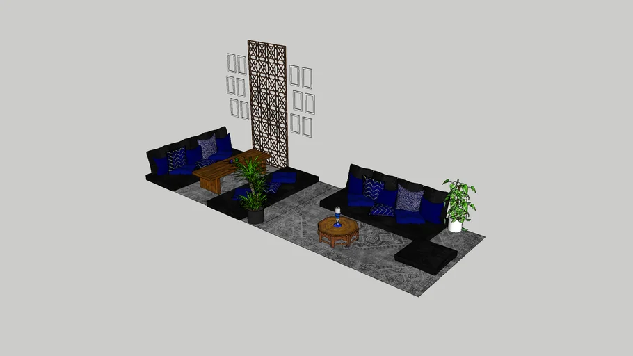 living room set up Morrocan