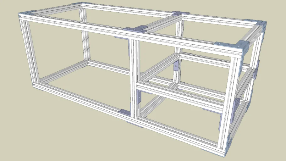 37" X 15 1/4" box frame made with 80/20 extruded aluminum