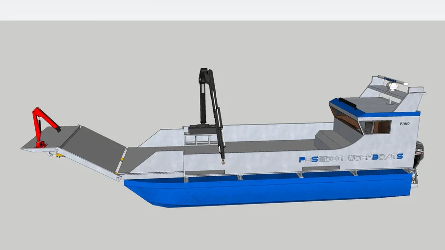 Aluminium workboat | 3D Warehouse
